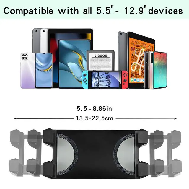 Alt view image 6 of 7 - Tablet Floor Stand Adjustable Tripod Stand Compatible for 5.5-12.9" iPad