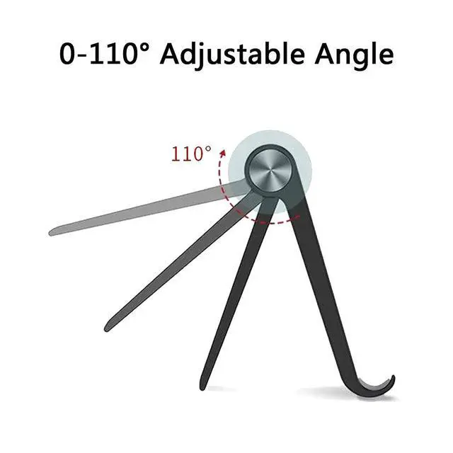 Alt view image 5 of 7 - Foldable Cell Phone Stand for iPhone- Adjustable Phone Holder with Wide Compatibility, Portable Desktop Dock for iPhone 15/14/13/12/11/Pro/Max/SE, Galaxy, Pixel, Anti-Slip Design (Black)