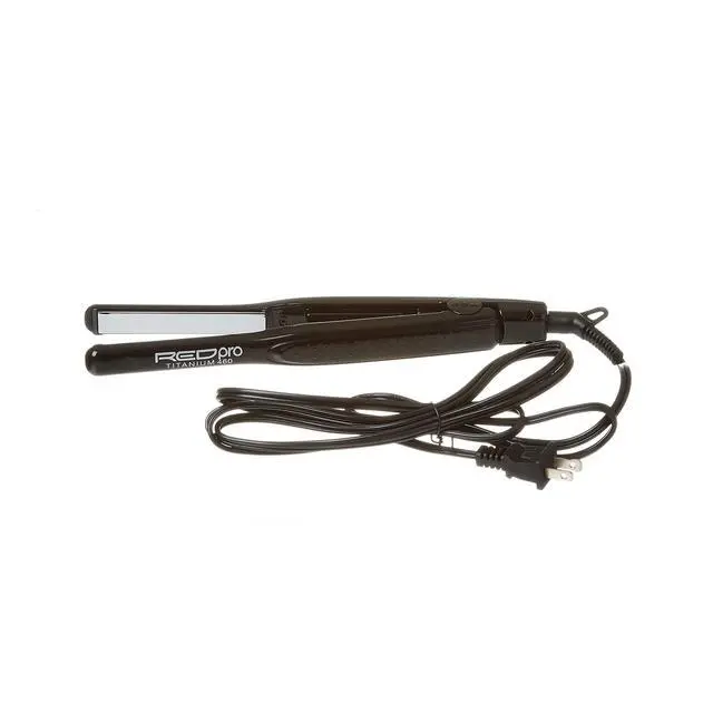 Alt view image 2 of 6 - Kiss Products Red Pro Titanium Flat Iron, 1/2 Inch, 1 Pound