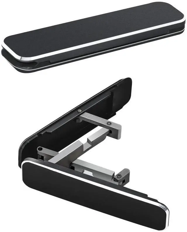 Main image of Phone Kickstand,Multi-Angle Aluminum Cell Phone Kickstand Attachment(Adjustable Angle)(Vertical and Horizontal Stand) Black
