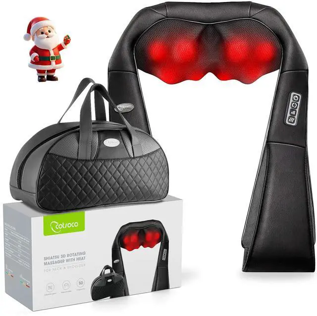 Main image of Neck Massager,Shiatsu Shoulder and Back Massager with Heat, Electric Deep Tissue Massage Pillow for Body Muscle Pain Relief,Best Gifts Mom Dad Women Men,Home, Office Car Use