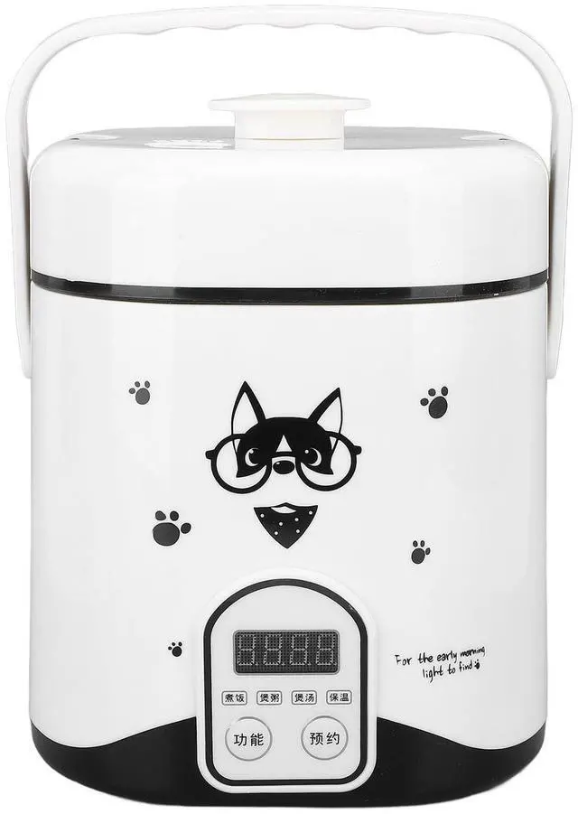 Main image of Rice Cooker, 1.2L Small Rice Cooker with Non Stick Inner Pot Steaming Plate Rice Spoon, 24H Reservation And Temperature Control, for Car Camping Travel