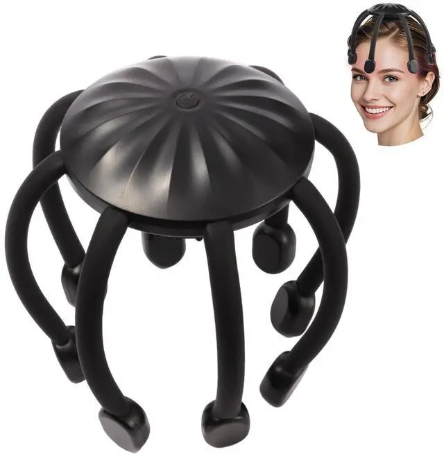 Main image of Hands-Free Scalp Massager, Electric Octopus Head Massager, Wearable Multi-Point Vibration Scalp Massager, Quiet & Lightweight for Work, Gaming & Relaxation, Tech Gifts for Men Women