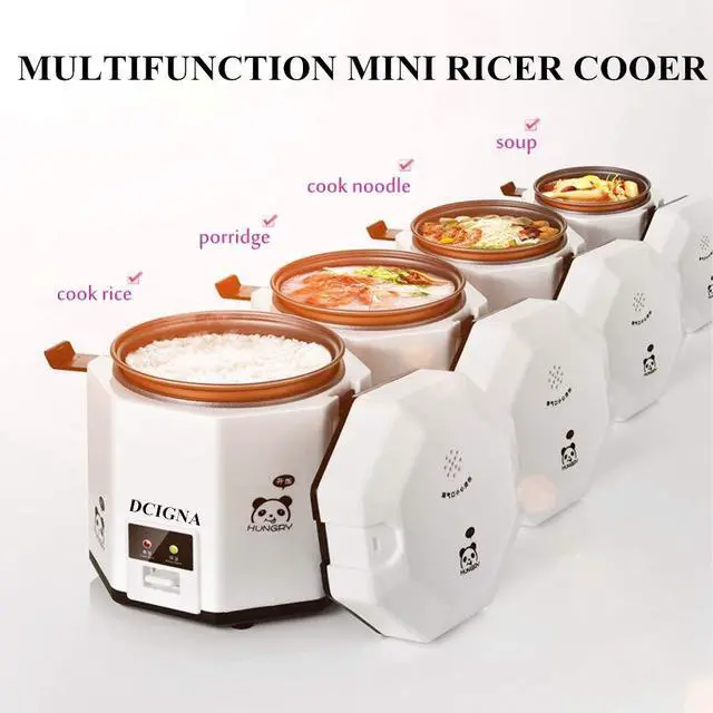 Alt view image 3 of 6 - 1.2L Mini Rice Cooker, Electric Lunch Box, Travel, Small, Removable Non-stick Pot, Keep Warm Function, Suitable For 1-2 People - For Cooking Soup, Rice, Stews, Grains & Oatmeal