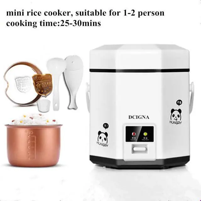 Alt view image 4 of 6 - 1.2L Mini Rice Cooker, Electric Lunch Box, Travel, Small, Removable Non-stick Pot, Keep Warm Function, Suitable For 1-2 People - For Cooking Soup, Rice, Stews, Grains & Oatmeal