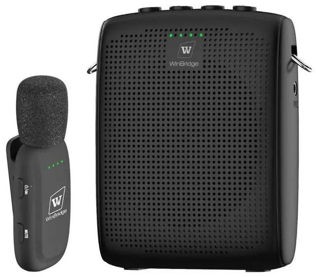 Main image of Wireless Voice Amplifier for Teachers - Lapel Mic System Saves Your Voice | 15W Portable PA System with Bluetooth, 12H+ Battery, Auto-Pairing | No Headset, Ultra-Light 18.3g Clip Mic WB005N