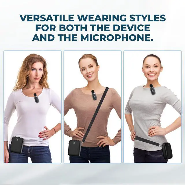 Alt view image 7 of 7 - Wireless Voice Amplifier for Teachers - Lapel Mic System Saves Your Voice | 15W Portable PA System with Bluetooth, 12H+ Battery, Auto-Pairing | No Headset, Ultra-Light 18.3g Clip Mic WB005N