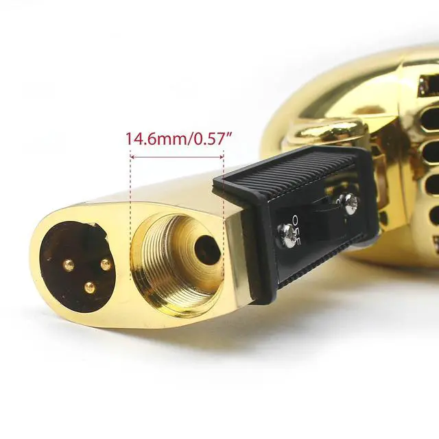 Alt view image 4 of 7 - Vintage Retro Old School Microphone, Professional Classic Dynamic Wired Vocal Cardioid Mic For Karaoke Live Performance In-Studio Recording Singing Stage, Fashioned Metal Prop, XLR Cable Compatible