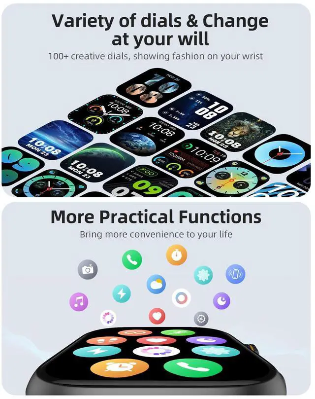 Alt view image 6 of 7 - JAYSUING Built-in GPS Smart Watch for Men Women with Bluetooth Calling, GPS Fitness Activity Tracker 100+ Sport Modes, Heart Rate Sleep Monitor, Waterproof Pedometer for Android & iPhone(Two Bands)