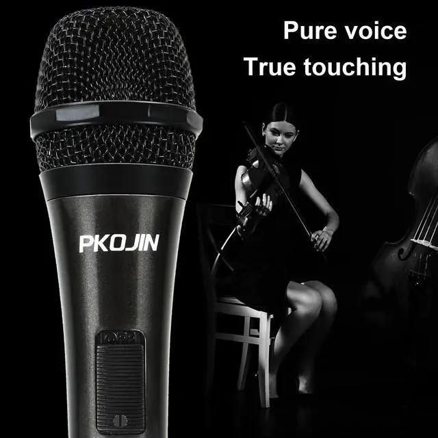 Alt view image 2 of 7 - Dynamic Karaoke Microphone for Singing, Vocal Wired Microphone for Karaoke, Handheld Mic with 10 Ft Cable, Mics for Speaker with ON/Off Switch