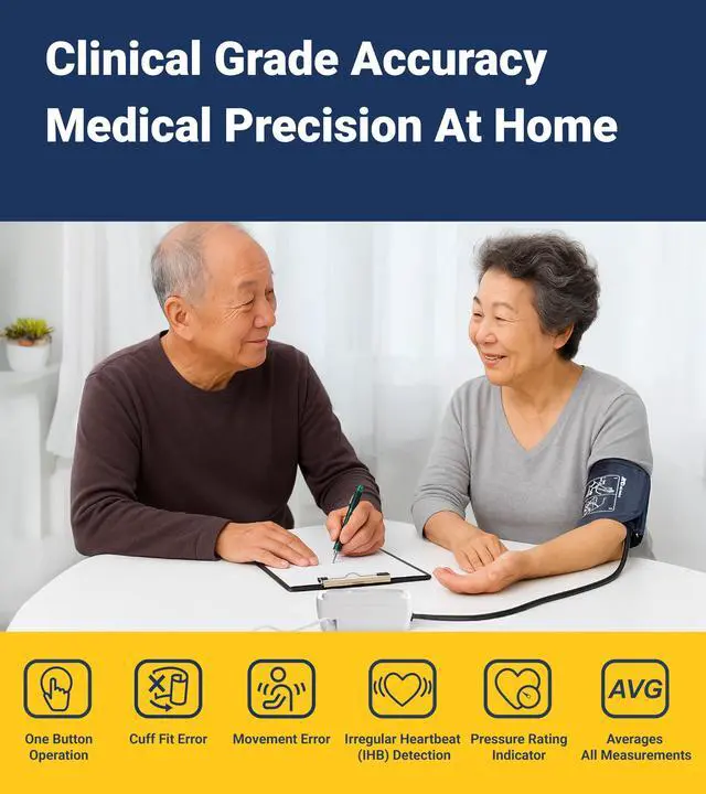 Alt view image 3 of 7 - Multi-User Blood Pressure Monitor for Home Use UA-767FAC Wide Range Cuff (8.6-16.5 / 22-42cm), Easy to Use, Adult Upper Arm, 60 Readings Per User (4 Users), AC Adapter, FSA/HSA Eligible