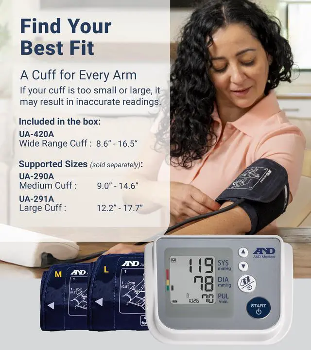 Alt view image 6 of 7 - Multi-User Blood Pressure Monitor for Home Use UA-767FAC Wide Range Cuff (8.6-16.5 / 22-42cm), Easy to Use, Adult Upper Arm, 60 Readings Per User (4 Users), AC Adapter, FSA/HSA Eligible