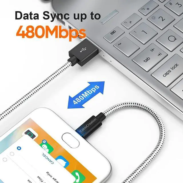 Alt view image 4 of 6 - USB to Micro USB Cable 6 FT, Braided USB2.0 Micro-B USB Charging Data Cable Works with Raspberry Pi Zero, Fire Stick, Chromecast, Micro-B Phone 1.8M Black