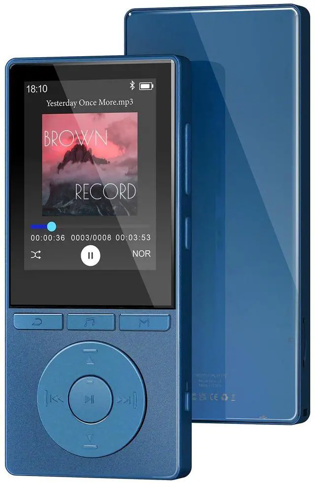 Main image of 64GB MP3 Player with Bluetooth 5.3, Color Screen 2.4", Music Player with HiFi Sound, MP3 Players Built in HD Speaker Voice Recorder E-Book, Expanded Up to 128GB, Earphone Included, for Sports Runner