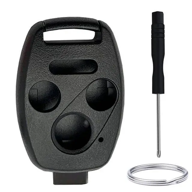 Alt view image 2 of 4 - No Key Cutting or Programming Needed Replacement Keyless Entry Key Fob Shell Case Fit for Honda 2006-2013 Civic EX / 2003-2012 Accord / 2009-2015 Pilot /2005-2006 CR-V (1-Black)