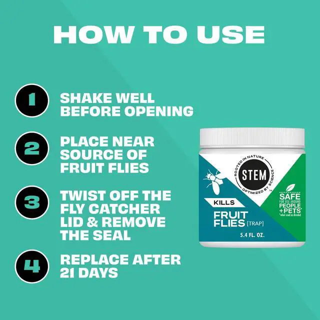 Alt view image 6 of 7 - Kills Fruit Fly Trap: Fruit Fly Catcher With Botanical Extracts; 5.4 fl oz (Pack Of 1)