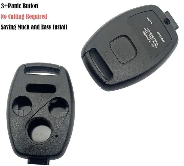 Alt view image 2 of 7 - 3+1 Buttons Replacement Key Fob Cover Case fit for Honda 2003-2012 Accord 2006-2013 Civic EX 2009-2015 Pilot 2005-2006 CR-V Ridgeline Odyssey Keyless Entry Key Fob Shell