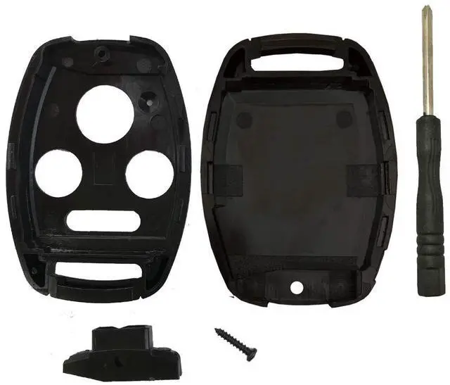 Main image of No Cutting Key Fob Shell Case Fit for Honda Accord Civic Ex Pilot Keyless Entry Remote Key Housing Replacement with Screwdriver