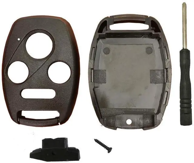 Alt view image 5 of 7 - No Cutting Key Fob Shell Case Fit for Honda Accord Civic Ex Pilot Keyless Entry Remote Key Housing Replacement with Screwdriver