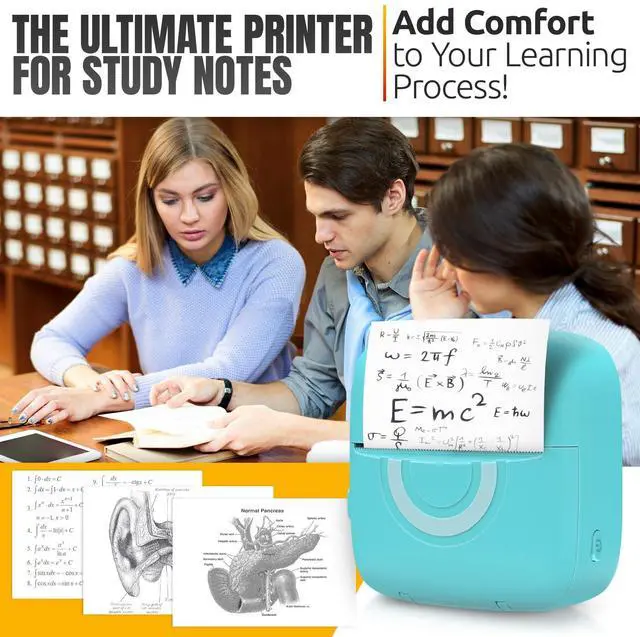 Alt view image 5 of 7 - Mini Thermal Printer Compatible with iPhone & Android Bluetooth Mini Printer Sticker Maker with 4 Stickers Rolls 2 Thermal Rolls | Portable Label & Sticker Maker for Photo, Journaling Crafts & Notes