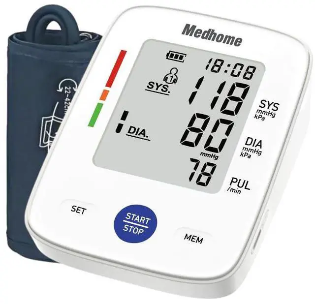 Main image of Blood Pressure Monitor for Home Use Upper Arm,Medhome Blood Pressure Machine Upper Arm Large Cuff(8.7"-16.5" Adjustable),Automatic high Blood Pressure Cuff,Easy to use,2 * 120 Memory,