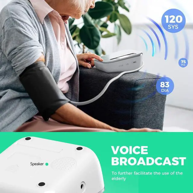 Alt view image 5 of 7 - Blood Pressure Monitor Upper Arm Digital Blood Pressure Machine for Home Use with Backlit Display 8.7"-15.7" Cuff with Storage Bag