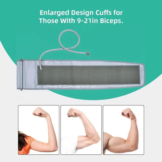 Alt view image 3 of 5 - Extra Large Blood Pressure Cuff : Universal 9-21" XL Blood Pressure Cuff for Big Arm, Widely Applicable to Automatic Upper Arm Blood Pressure Monitor, Adjustable, Soft, Comfortable