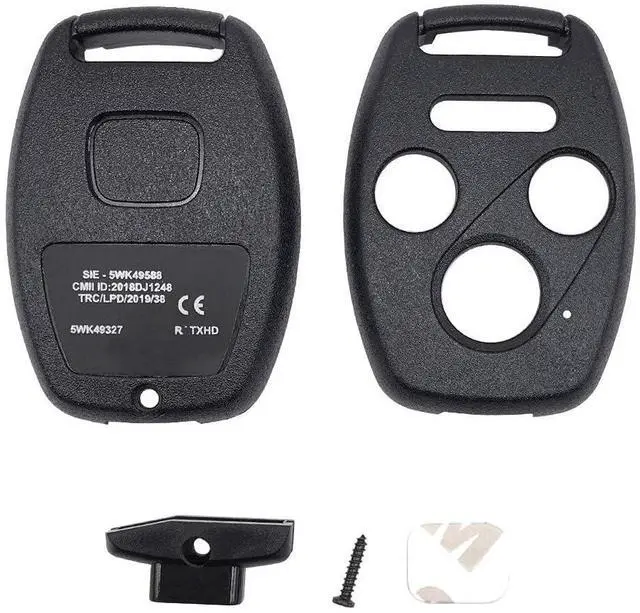 Alt view image 4 of 7 - 3+1 Buttons Replacement Key Fob Cover Case fit for Honda 2003-2012 Accord 2006-2013 Civic EX 2009-2015 Pilot 2005-2006 CR-V Ridgeline Odyssey Keyless Entry Key Fob Shell