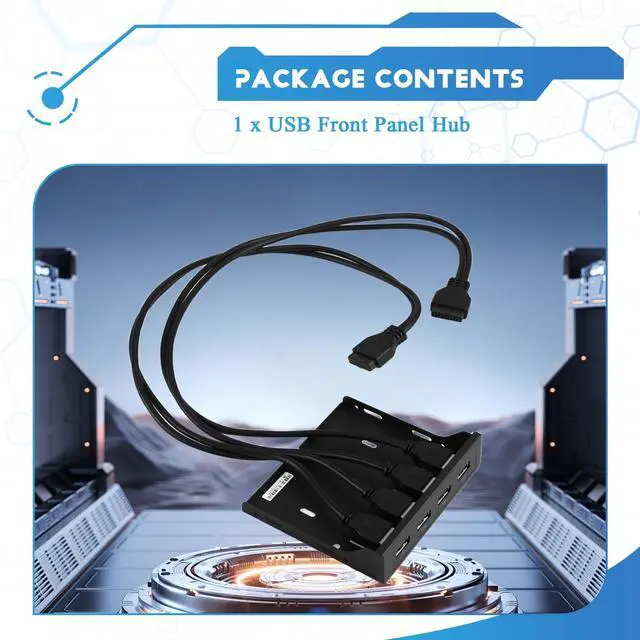 Alt view image 3 of 7 - USB Front Panel Hub 3.5 Inch Floppy Bay USB 3.0 Front Panel 3.5 Inch Floppy Front Panel