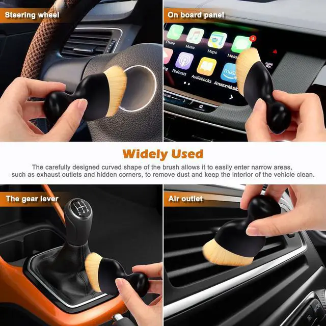 Alt view image 5 of 7 - Car Interior Duster Detailing Brush Set Cleaning Gel Kit, Soft Microfiber Towels Dash Vent Dusting Car Slime Putty Detailing Brushes Accessories Tools for Car Decoration Auto Truck SUV RV