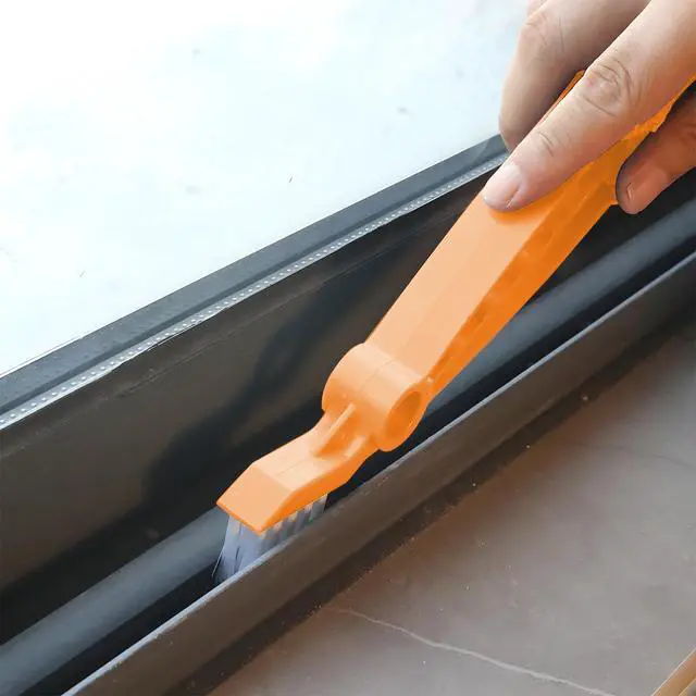 Alt view image 5 of 6 - Mini Duster for Car Air Vent, Vehicle Air Conditioner Cleaner & Brush with Cloth for Keyboard, Automotive Dust Collector Cleaning Cloth Tool, Universal for SUV Sedan Truck (Orange)