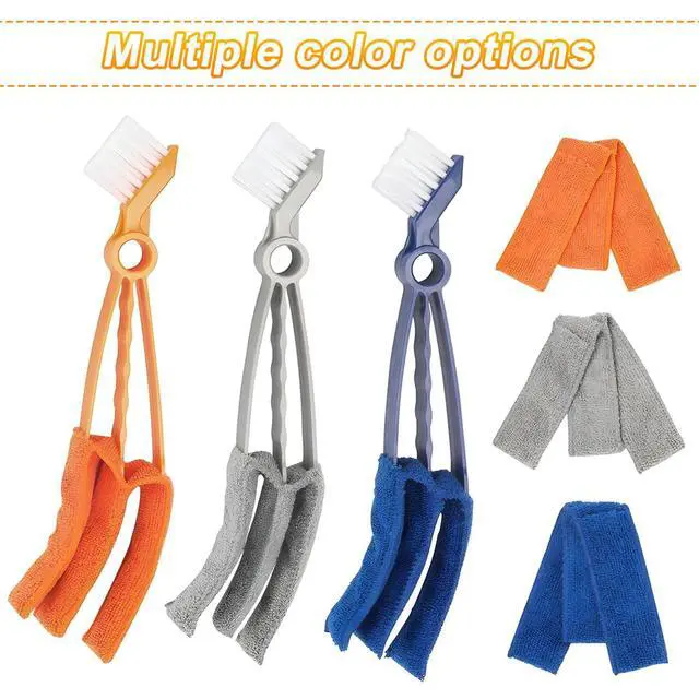 Alt view image 6 of 6 - Mini Duster for Car Air Vent, Vehicle Air Conditioner Cleaner & Brush with Cloth for Keyboard, Automotive Dust Collector Cleaning Cloth Tool, Universal for SUV Sedan Truck (Orange)