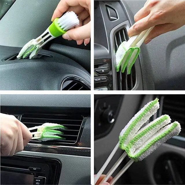 Alt view image 7 of 7 - Mini Duster for Car Air Vent, Set of 3 Automotive Air Conditioner Cleaner and Brush, Dust Collector Cleaning Cloth Tool for Keyboard Window Leaves Blinds Shutter Glasses Fan