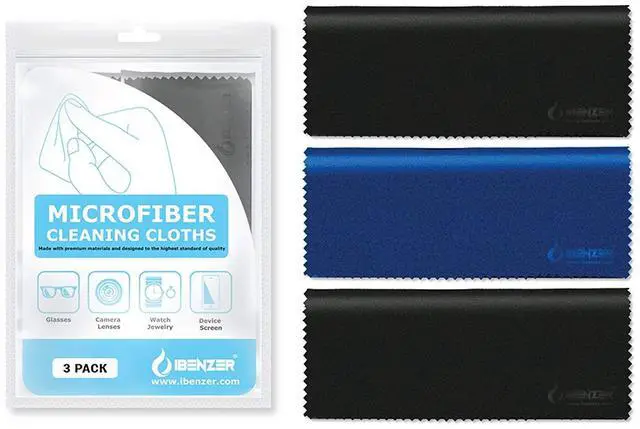 Main image of Microfiber Cleaning Cloths for Electronics Micro Fiber Camera Lens Cleaning Cloth, Glasses, Screens, Eyeglasses, iPad, iPhone, Cell Phone, LCD TV Screens and More, MF01S-3P-A