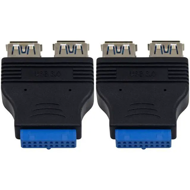Alt view image 6 of 6 - USB 3.0 Motherboard Adapter, Blue, 20-Pin USB 3.0 to USB 2.0 Internal Splitter for Windows