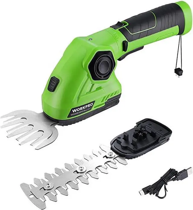 Alt view image 4 of 7 - Cordless Grass Shear & Shrubbery Trimmer - 2 in 1 Handheld Hedge Trimmer 7.2V Electric Grass Cutter 2.0Ah Rechargeable Lithium-Ion Battery and USB Cable Included