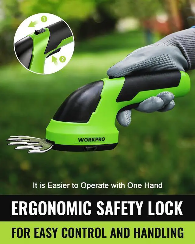 Alt view image 5 of 7 - Cordless Grass Shear & Shrubbery Trimmer - 2 in 1 Handheld 7.2V Electric Grass Trimmer Hedge Shears/Grass Cutter Rechargeable Lithium-Ion Battery and Type-C Cable Included