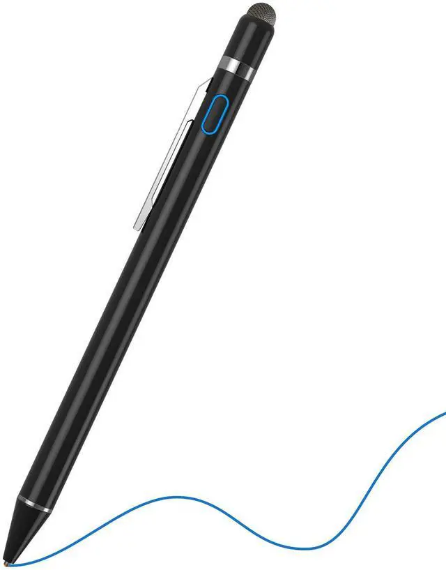 Main image of Stylus Pen for iPad & Apple Pencil Alternative, Fine Point Active Stylus for Touch Screens, Universal Stylus for iPhone Android Tablet, Precise Writing & Drawing, USB Rechargeable