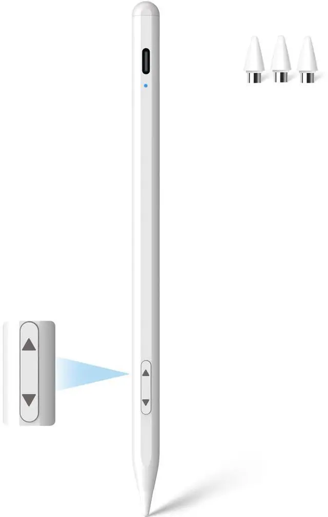 Main image of Universal Stylus Pen for Apple iPhone & Android & iPad, 2X Fast Charge Active Stylus Pencil for All Touch Screen, High Sensitivity Capacitive Stylus for Smartphone Apple Watch Tablet-White