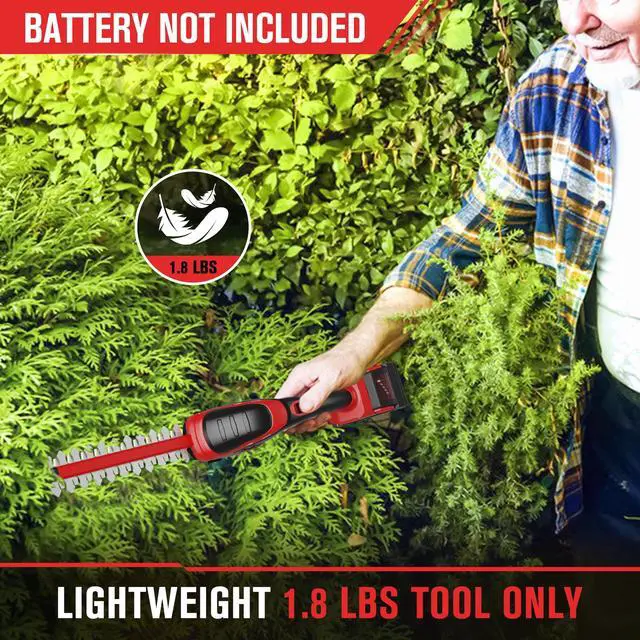 Alt view image 5 of 6 - Cordless Hedge Trimmer Compatible with Milwaukee M18 Battery (Battery not Included), Electric Hedge Trimmer Cordless Grass Trimmers, Bush Trimmers Grass Shears Handheld for Yard,Garden
