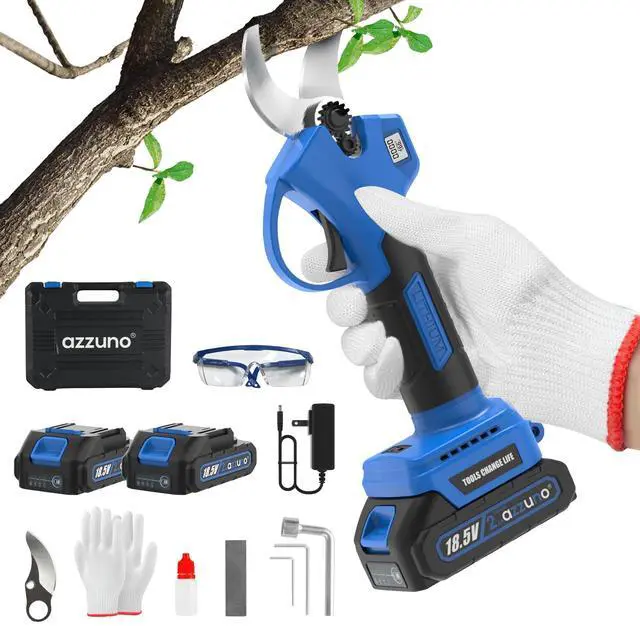 Main image of 20V Cordless Electric Pruning Shears: 1.1 Inch Brushless Pruner with LCD Display & SK5 Blades, Portable Branch Cutter for Gardening Tree Trimming (2Pcs 2.0Ah Batteries and Charger Included)