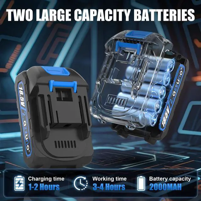 Alt view image 6 of 7 - 20V Cordless Electric Pruning Shears: 1.1 Inch Brushless Pruner with LCD Display & SK5 Blades, Portable Branch Cutter for Gardening Tree Trimming (2Pcs 2.0Ah Batteries and Charger Included)