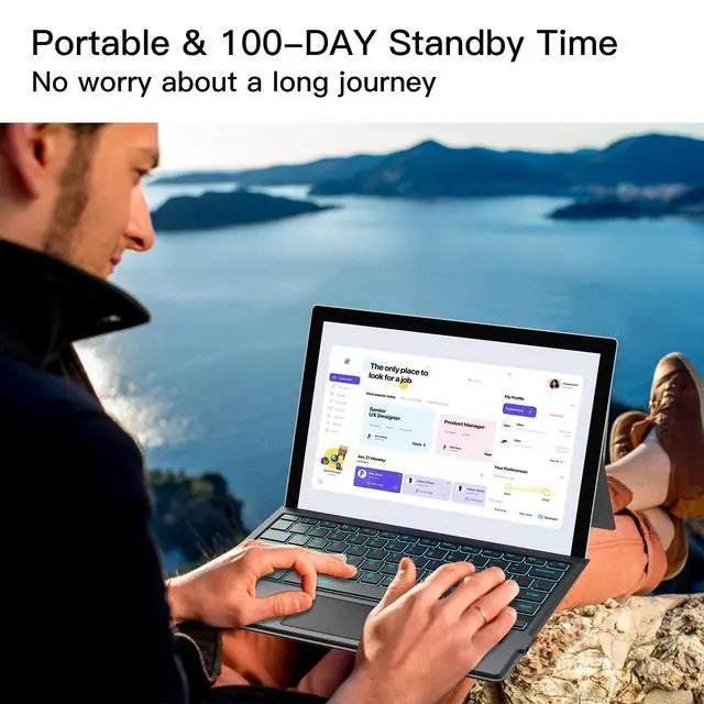 Alt view image 7 of 7 - Surface Pro 7/7+/6/5/4/3 Keyboard Type Cover, 7-Color LED Backlit, Bluetooth 5.0 Wireless, Ultra-Slim Rechargeable Keyboard with Touchpad for Microsoft Surface Pro 7/7Plus/6/5/4/3