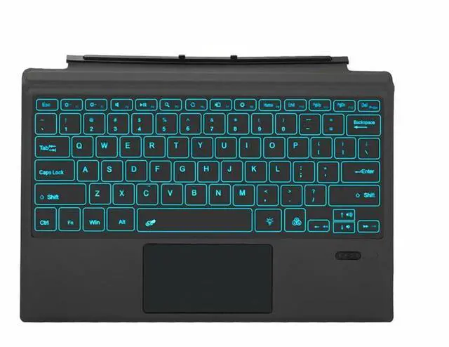 Main image of Surface Pro 7 Wireless Bluetooth Keyboard with Touchpad 7 Color Backlit Rechargeable Battery Detachable Magnetic Keyboard for Microsoft Surface Pro 4/5/6/7/7+