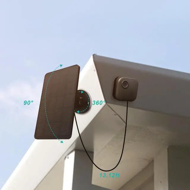 Alt view image 5 of 7 - Solar Panel for Blink Camera Outdoor, Solar Panel 4W Compatible with Blink Outdoor 4 (4th Gen) Camera, Solar Charger for Camera with 13.12Ft Outdoor Power Cable, 360° Adjustable Mount, 3 Pack