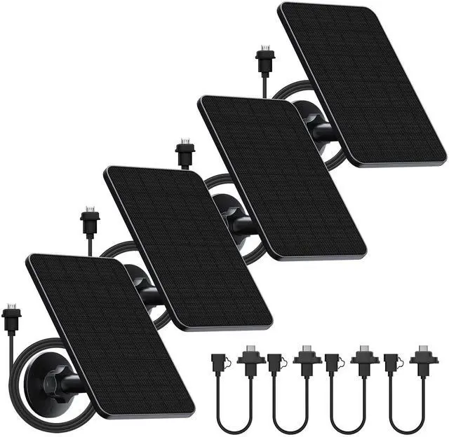 Main image of 4 Pack Solar Panel for Blink Outdoor 2K+/4(4th Gen)/Outdoor(3rd Gen) XT3 and XT2/XT Camera(Not Included)/Blink Outdoor Camera,Solar Panel with Mount 13.1ft Cable Rubber Plug