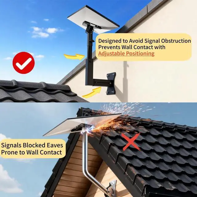 Alt view image 3 of 7 - Adjustable Wall Mount Compatible with Starlink Gen 3, Telescoping Support Arm, Rustproof & Weatherproof, Easy Installation for Wood & Concrete Walls