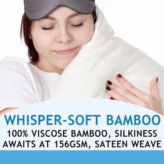 Alt view image 4 of 7 - Zippered Pillowcases - Standard Size 26x20, 100% Viscose Derived from Bamboo, 2 PK, Navy Gray - Cooling Pillow Cases - Silky Pillow Covers for Hot Sleepers, Menopause, Night Sweats - by JoMo