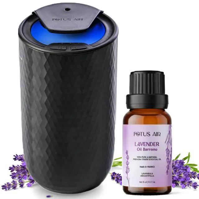 Main image of Waterless Essential Oil Diffuser with 15ml French Lavender Oil - Portable Cordless Waterless Diffuser - 3 Mist Levels - 4 Timer Modes - USB Rechargeable - Aromatherapy Machine for Home, Car & Office
