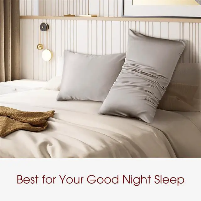 Alt view image 6 of 6 - 100% Silk Pillow Cases 2 Pack Queen Size Mulberry Silk Pillowcase for Hair and Skin Set of 2 Highest Grade 6A Silk Soft Breathable Cooling with Hidden Zipper, Grey